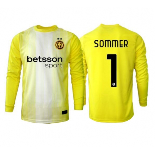 Billige Fotballdrakt Inter Milan Yann Sommer #1 Keeper Replika Bortedrakt 2025-26 Langermet Billige Fotballdrakt Inter Milan Yann Sommer #1 Keeper Replika Bortedrakt 2025-26 Langermet